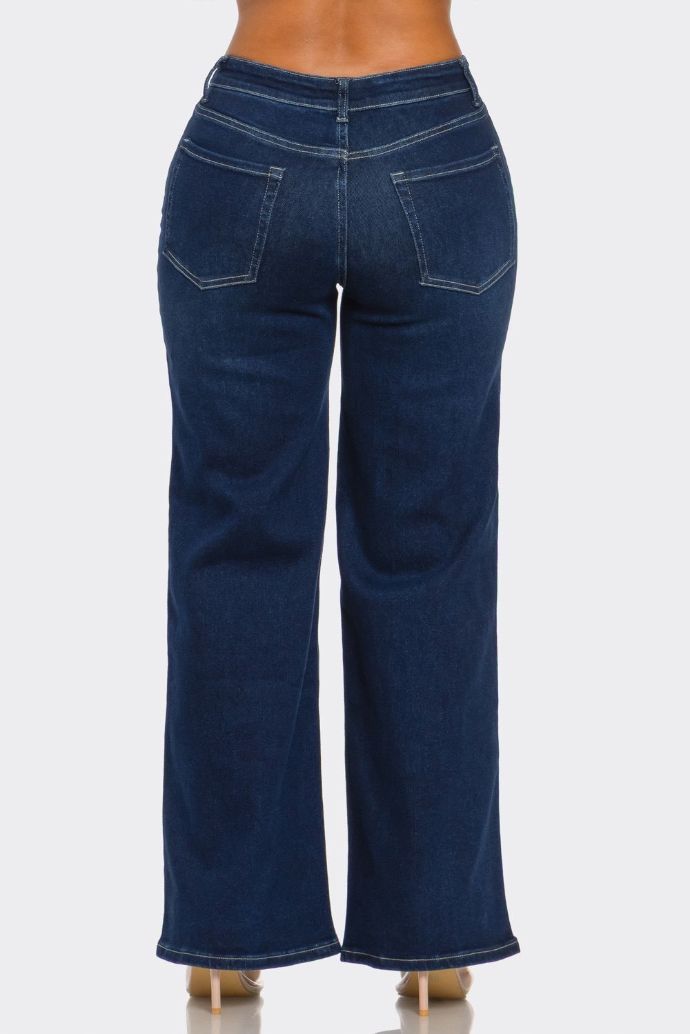 LA123 DENIM WIDE LEG JEANS