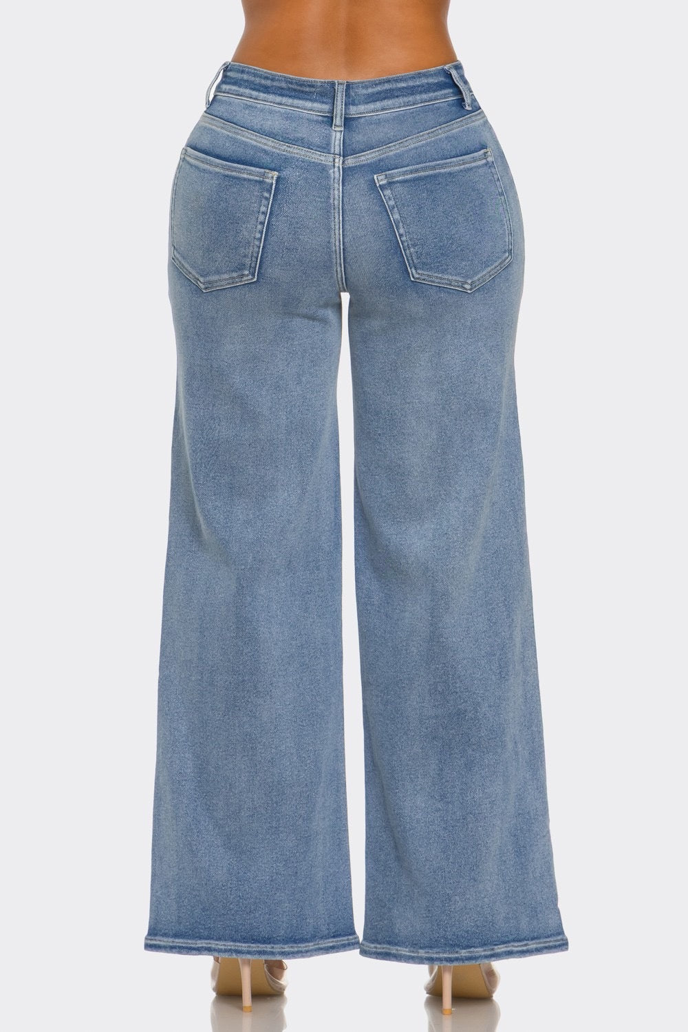 LA123 DENIM WIDE LEG JEANS