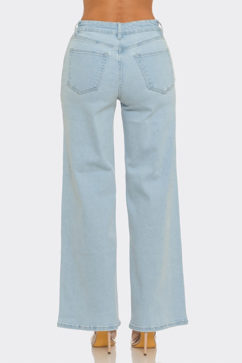 LA123 DENIM WIDE LEG JEANS