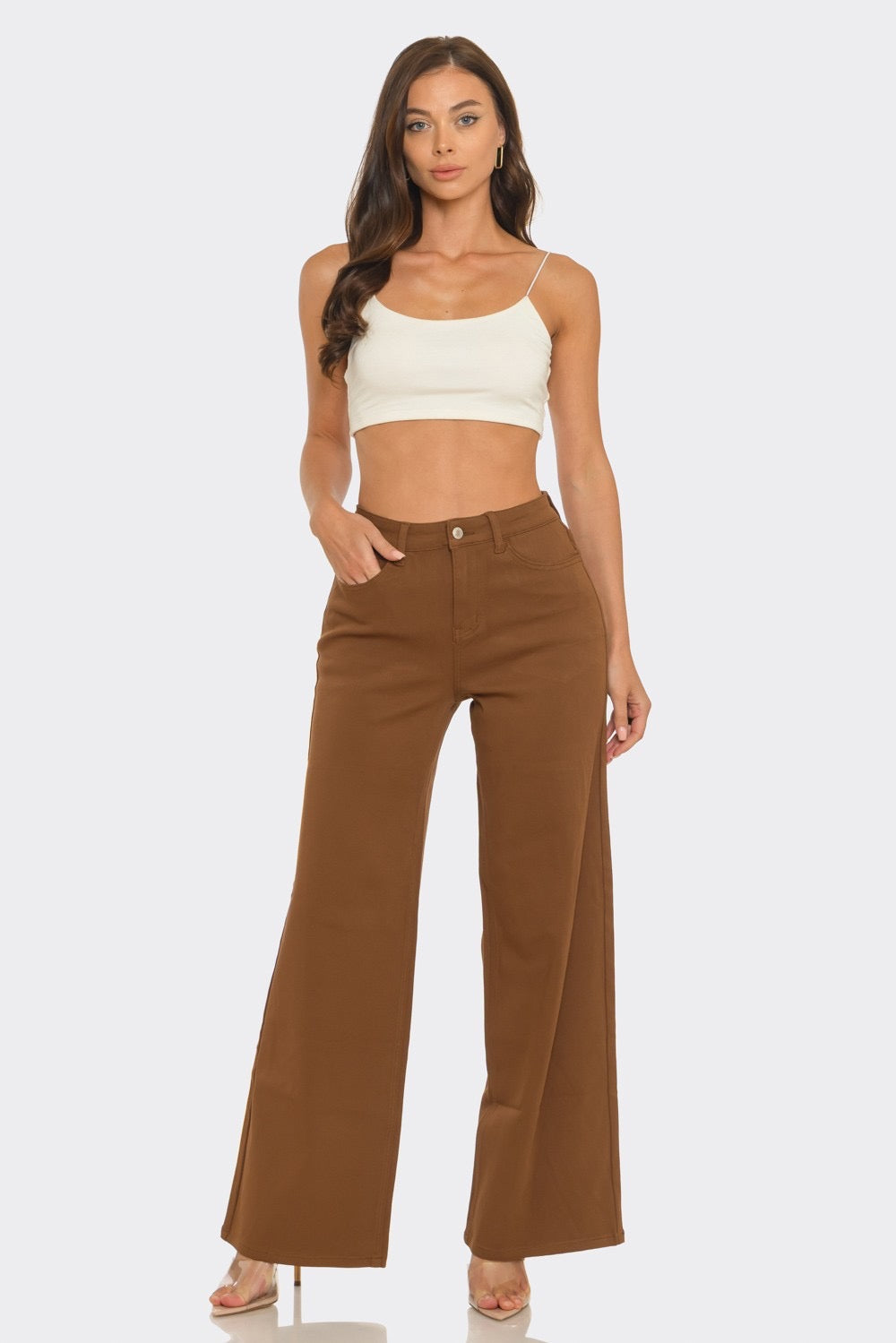 LA123 DENIM WIDE LEG JEANS